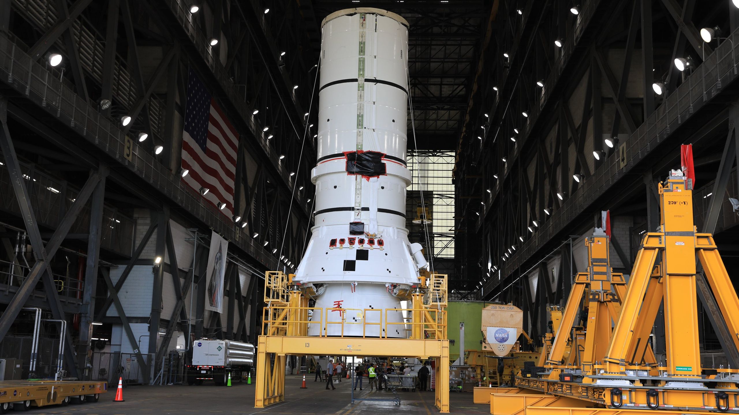 Artemis III solid rocket booster segment arrives at Kennedy Space Center for 2027 mission