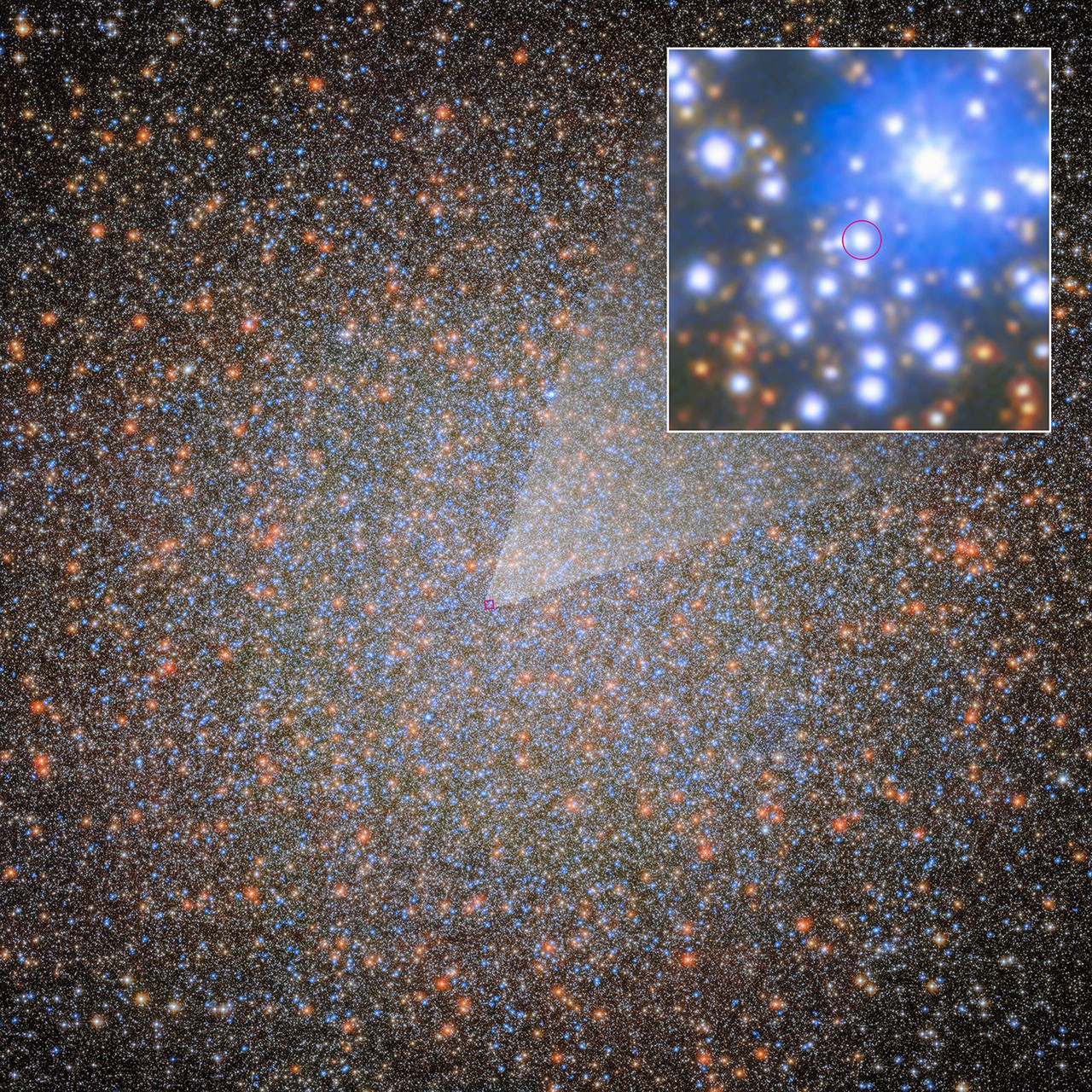 Hubble and Webb locate first stellar-mass black hole in Omega Centauri globular cluster