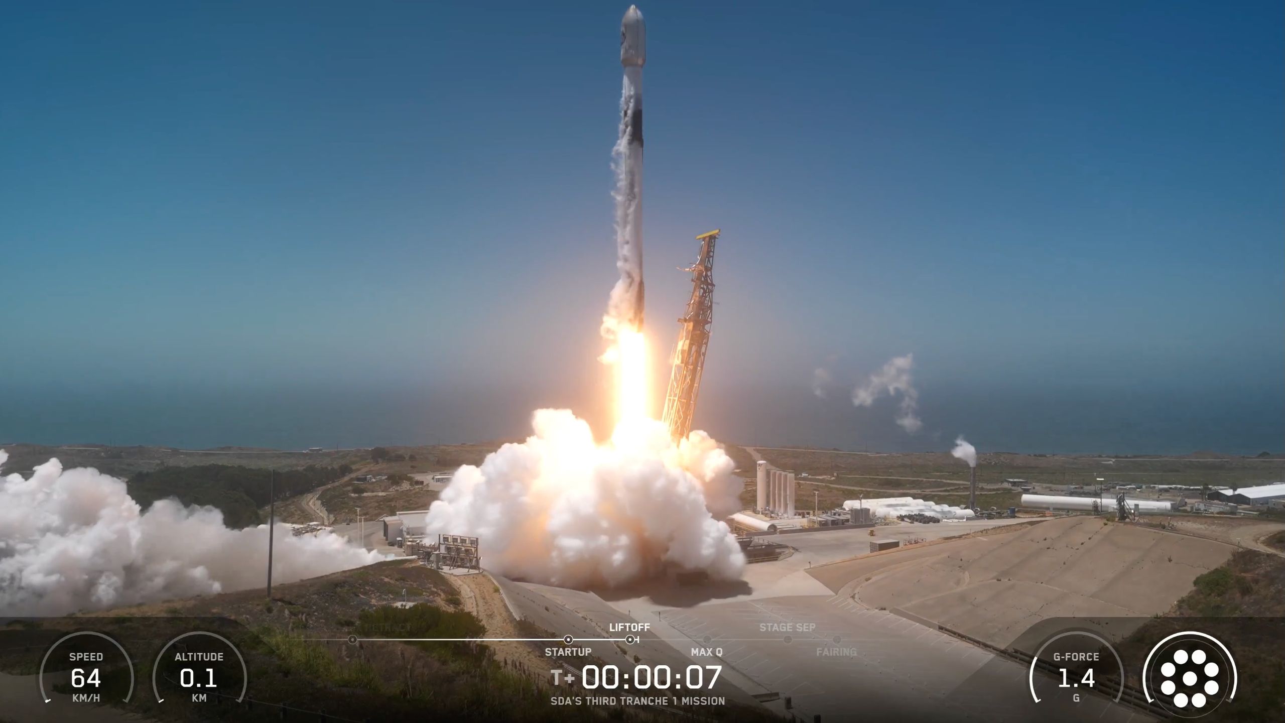 Falcon 9 launches 21 satellites for U.S. military's T1TL constellation from Vandenberg