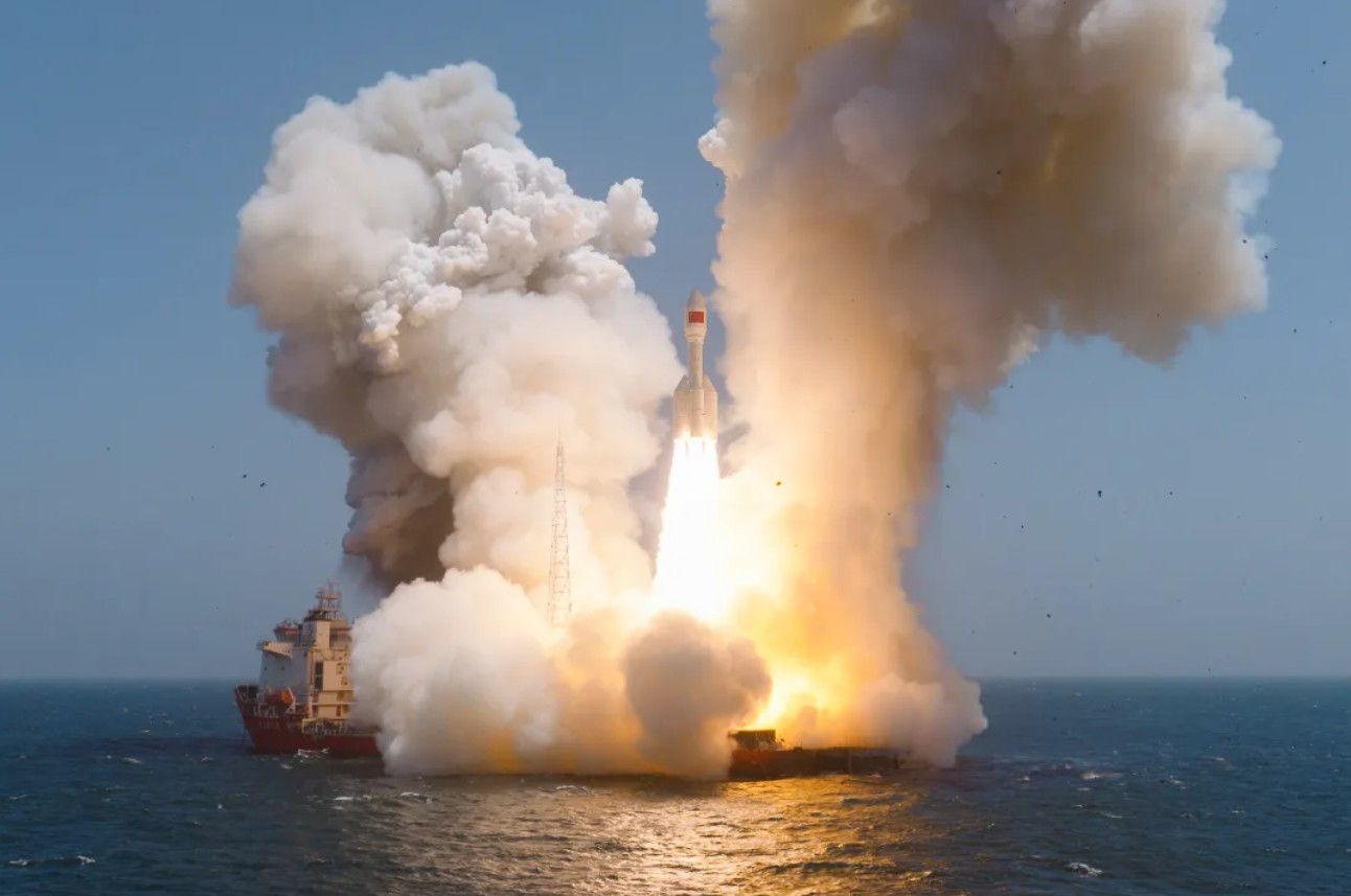 Orienspace's third Gravity-1 rocket launches 9 satellites from East China Sea